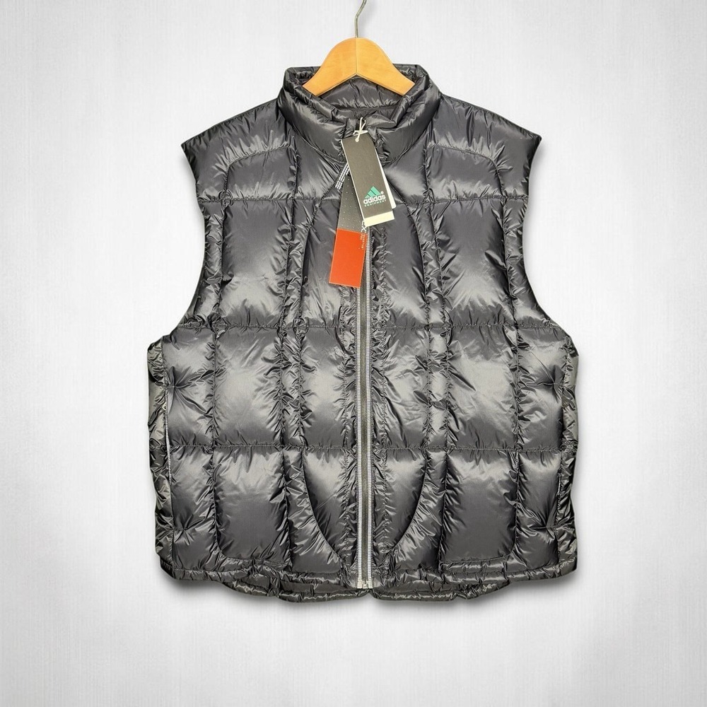 Adidas EQT Equipment Pertex Down Vest Men's Large Black Full Zip JV7654 NWT